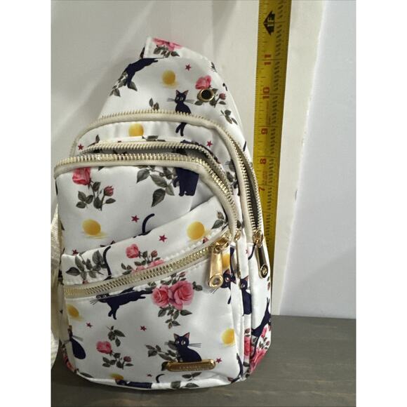 Sailor Moon Luna Floral Mini Backpack Single Strap Jingpin Creations NWT - Picture 9 of 10